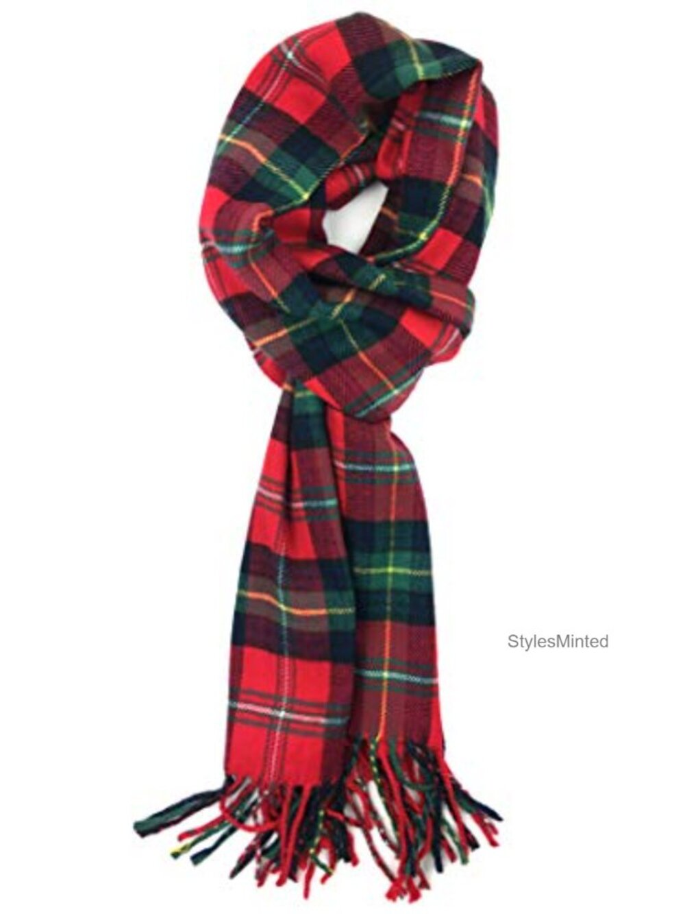 Super Soft Cashmere Feel Plaid Tassel Fringe Scarf Shawl Stole Winter